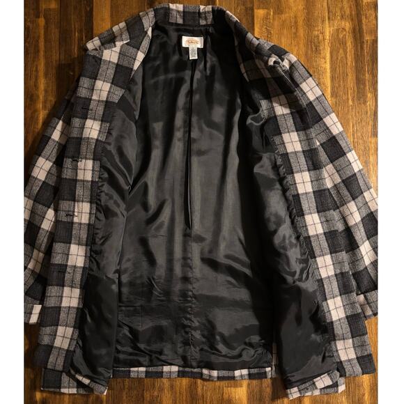 Talbots Women’s Large Coat Vintage Wool Blend Made in USA Button Front Long - Picture 5 of 11